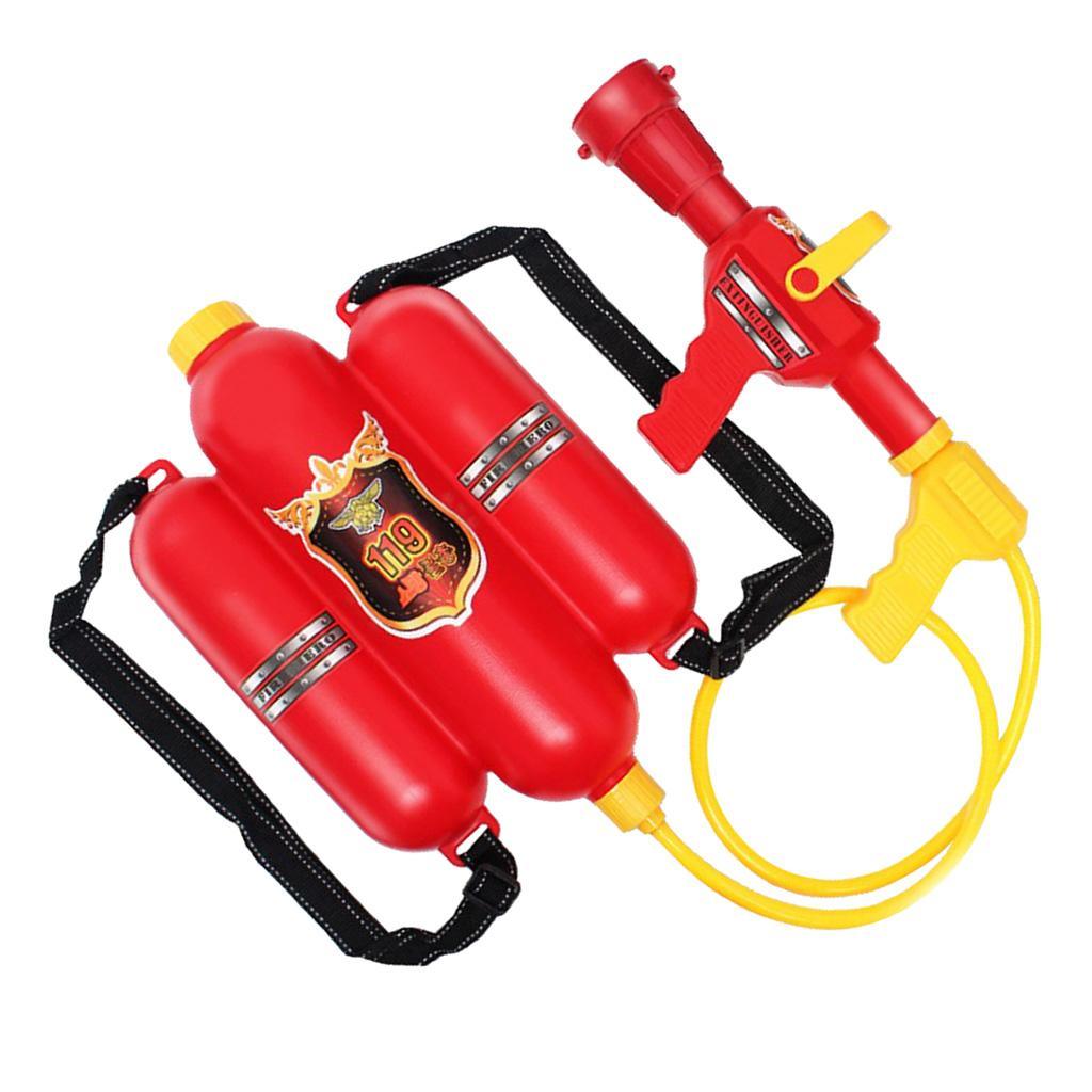 Maxbell Pullng Type Backpack Fire Extinguisher Shaped Squirt Water War Game Toy Beach Swimming Pool Play Fun - Aladdin Shoppers