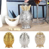 Maxbell Push Style Retro Automatic Toothpick Holder Dispenser Container Golden - Aladdin Shoppers