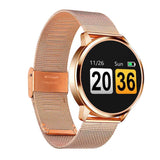 Maxbell Q8 Fitness Bluetooth Smart Watch Heart Rate Blood Pressure For Android Phone Gold