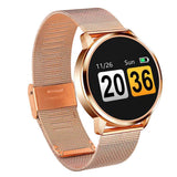 Maxbell Q8 Fitness Bluetooth Smart Watch Heart Rate Blood Pressure For Android Phone Gold - Aladdin Shoppers