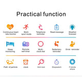 Maxbell QS90PLUS Bluetooth 4.2 Smart Fitness Sports Wrist Watch Heart Rate Tracker - Aladdin Shoppers