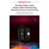 Maxbell QS90PLUS Bluetooth 4.2 Smart Fitness Sports Wrist Watch Heart Rate Tracker - Aladdin Shoppers