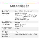 Maxbell QS90PLUS Bluetooth 4.2 Smart Fitness Sports Wrist Watch Heart Rate Tracker - Aladdin Shoppers