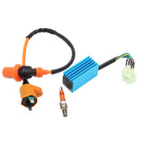 Maxbell Racing Ignition Coil + CDI Box + Spark Plug for Chinese 50 125 150cc GY6 ATV - Aladdin Shoppers