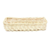 Maxbell Rattan Fork Tableware Storage Basket Desktop Cosmetic Shelf Box White - Aladdin Shoppers