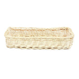 Maxbell Rattan Fork Tableware Storage Basket Desktop Cosmetic Shelf Box White - Aladdin Shoppers