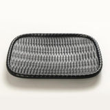 Maxbell Rattan Serving Tray Fruit Dessert Cake Platter Tea Coffee Pan Black - Aladdin Shoppers