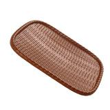 Maxbell Rattan Serving Tray Fruit Dessert Cake Platter Tea Coffee Pan Brown - Aladdin Shoppers