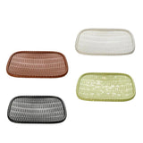 Maxbell Rattan Serving Tray Fruit Dessert Cake Platter Tea Coffee Pan Brown - Aladdin Shoppers
