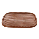 Maxbell Rattan Serving Tray Fruit Dessert Cake Platter Tea Coffee Pan Brown - Aladdin Shoppers