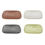 Maxbell Rattan Serving Tray Fruit Dessert Cake Platter Tea Coffee Pan Brown - Aladdin Shoppers