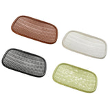 Maxbell Rattan Serving Tray Fruit Dessert Cake Platter Tea Coffee Pan Brown - Aladdin Shoppers
