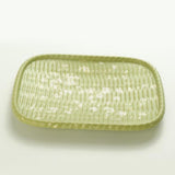 Maxbell Rattan Serving Tray Fruit Dessert Cake Platter Tea Coffee Pan Green - Aladdin Shoppers