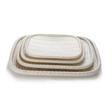 Maxbell Rattan Serving Tray Fruit Dessert Cake Platter Tea Coffee Pan White - Aladdin Shoppers