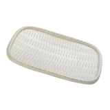 Maxbell Rattan Serving Tray Fruit Dessert Cake Platter Tea Coffee Pan White - Aladdin Shoppers