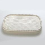 Maxbell Rattan Serving Tray Fruit Dessert Cake Platter Tea Coffee Pan White - Aladdin Shoppers
