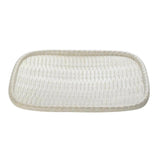 Maxbell Rattan Serving Tray Fruit Dessert Cake Platter Tea Coffee Pan White - Aladdin Shoppers