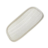 Maxbell Rattan Serving Tray Fruit Dessert Cake Platter Tea Coffee Pan White - Aladdin Shoppers