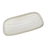 Maxbell Rattan Serving Tray Fruit Dessert Cake Platter Tea Coffee Pan White - Aladdin Shoppers