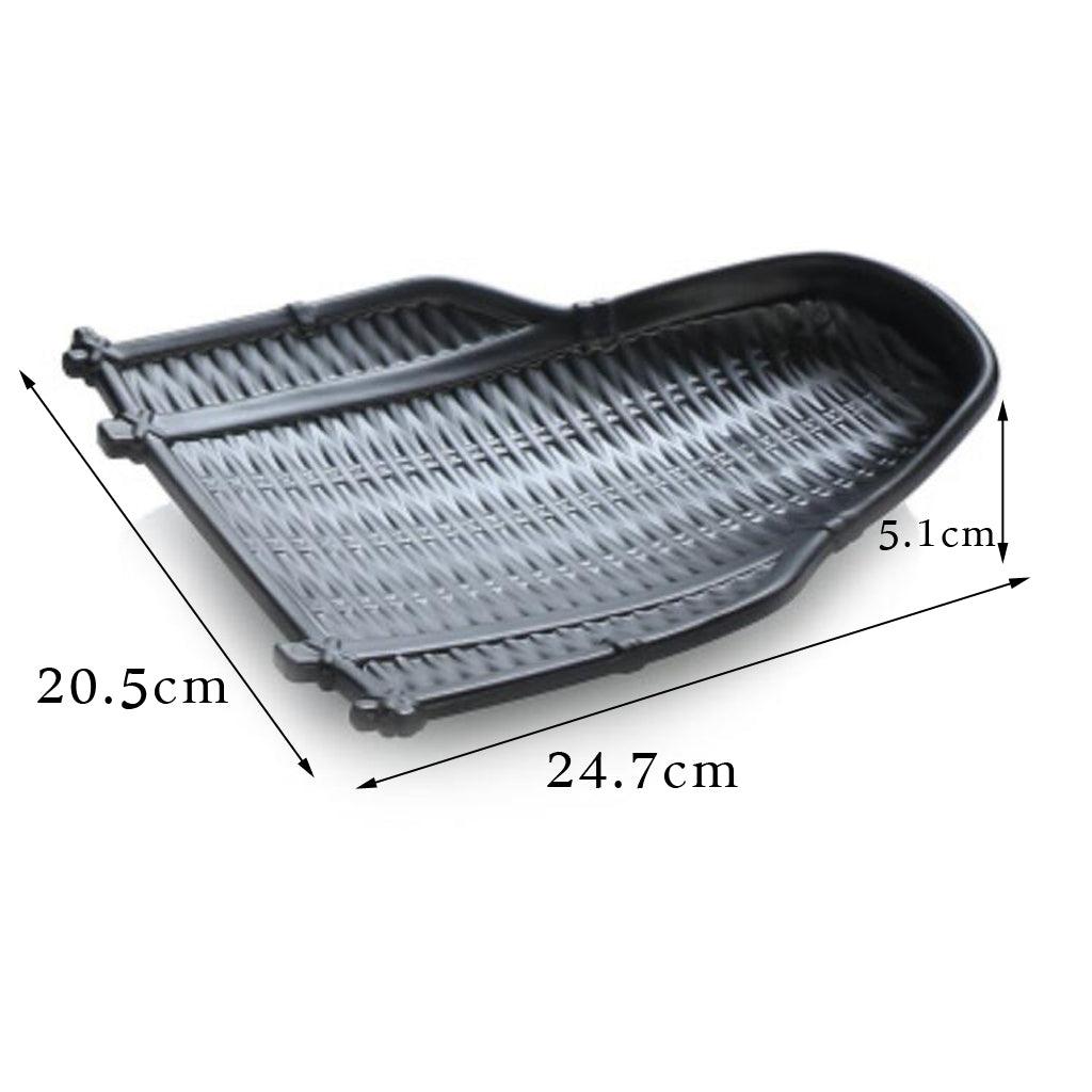 Maxbell Rattan Wicker Basket Hand Knitting Box Woven Container Vintage Black 24cm - Aladdin Shoppers