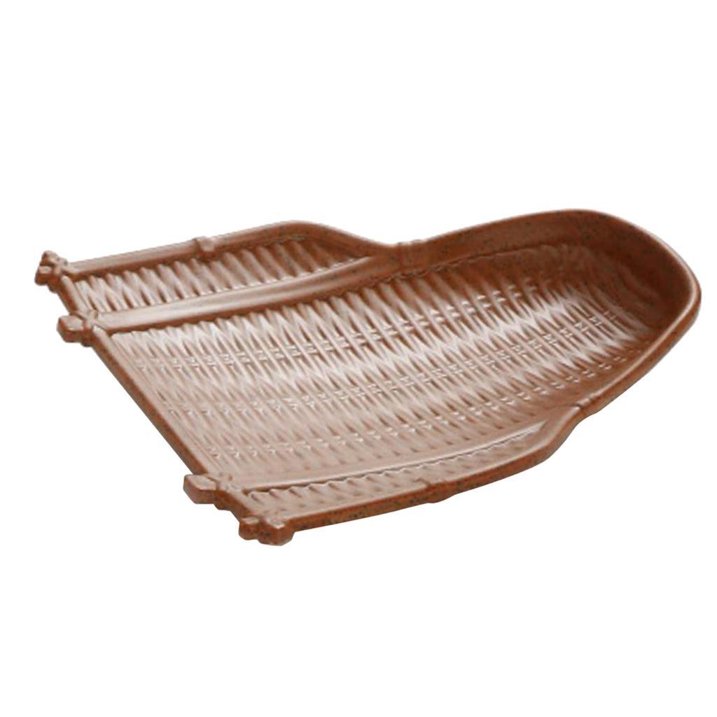 Maxbell Rattan Wicker Basket Hand Knitting Box Woven Container Vintage Brown 20cm - Aladdin Shoppers
