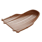 Maxbell Rattan Wicker Basket Hand Knitting Box Woven Container Vintage Brown 24cm - Aladdin Shoppers