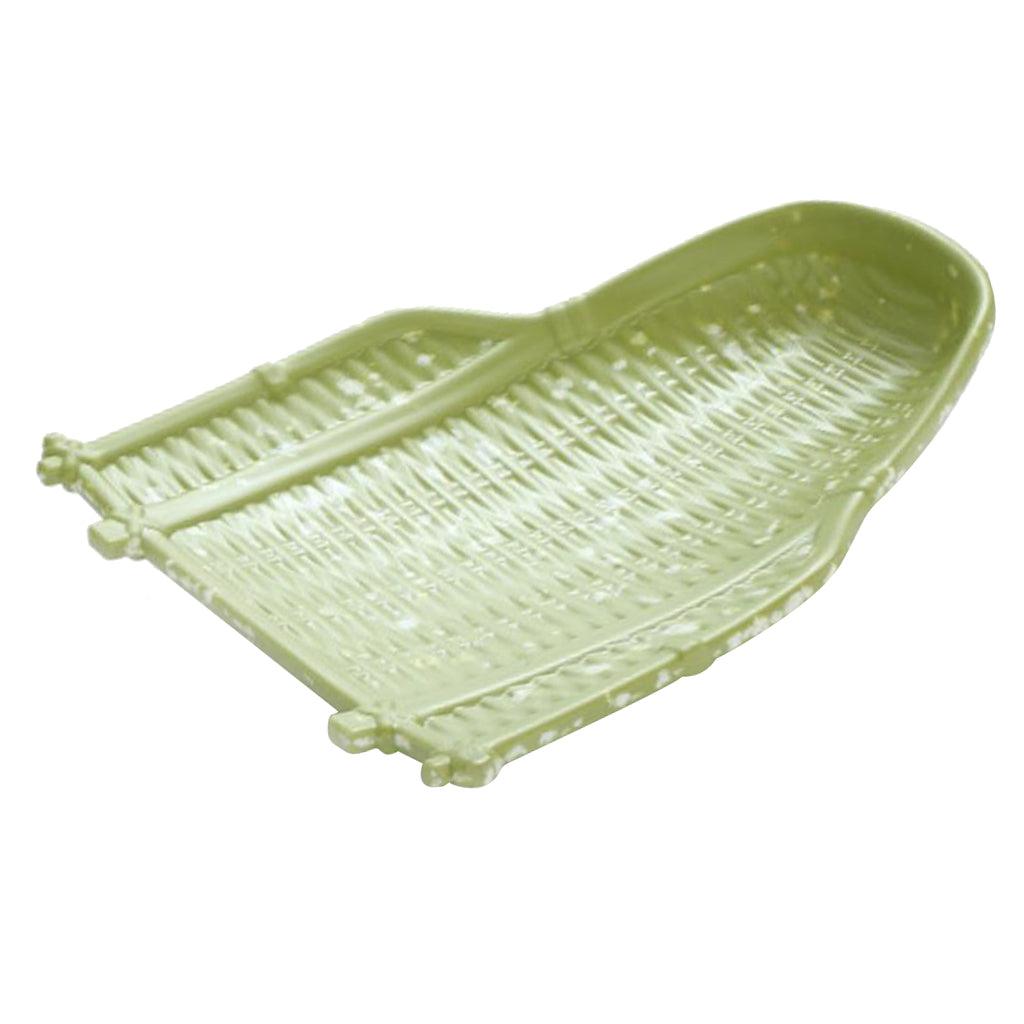 Maxbell Rattan Wicker Basket Hand Knitting Box Woven Container Vintage Green 20cm - Aladdin Shoppers