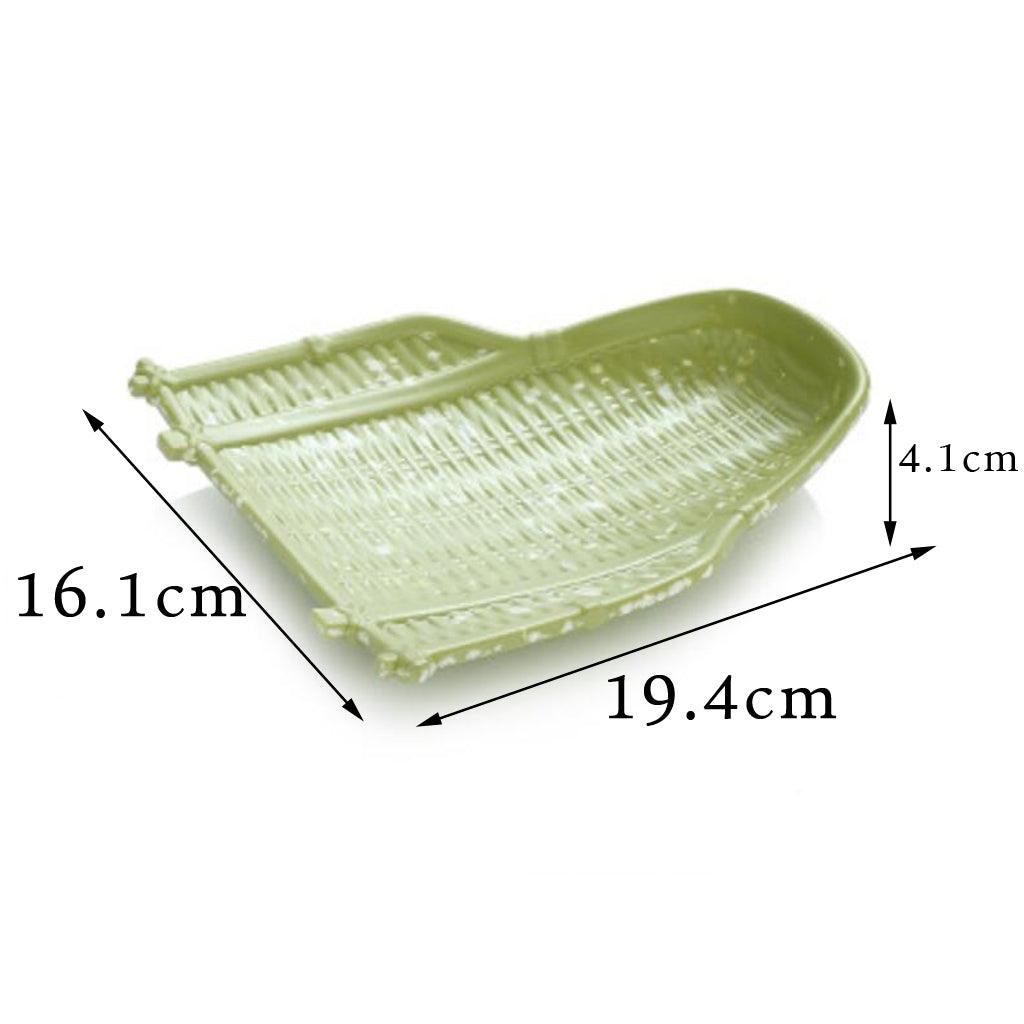 Maxbell Rattan Wicker Basket Hand Knitting Box Woven Container Vintage Green 20cm - Aladdin Shoppers