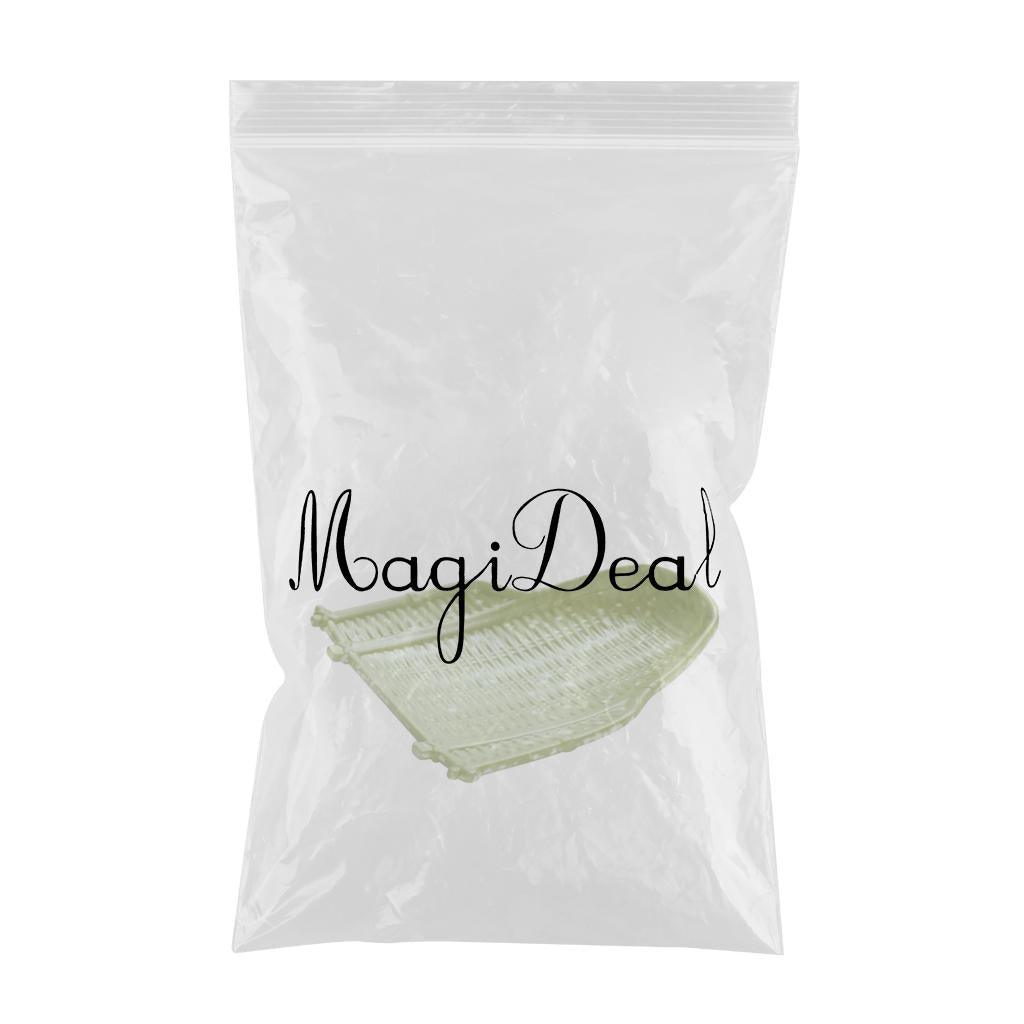 Maxbell Rattan Wicker Basket Hand Knitting Box Woven Container Vintage Green 24cm - Aladdin Shoppers