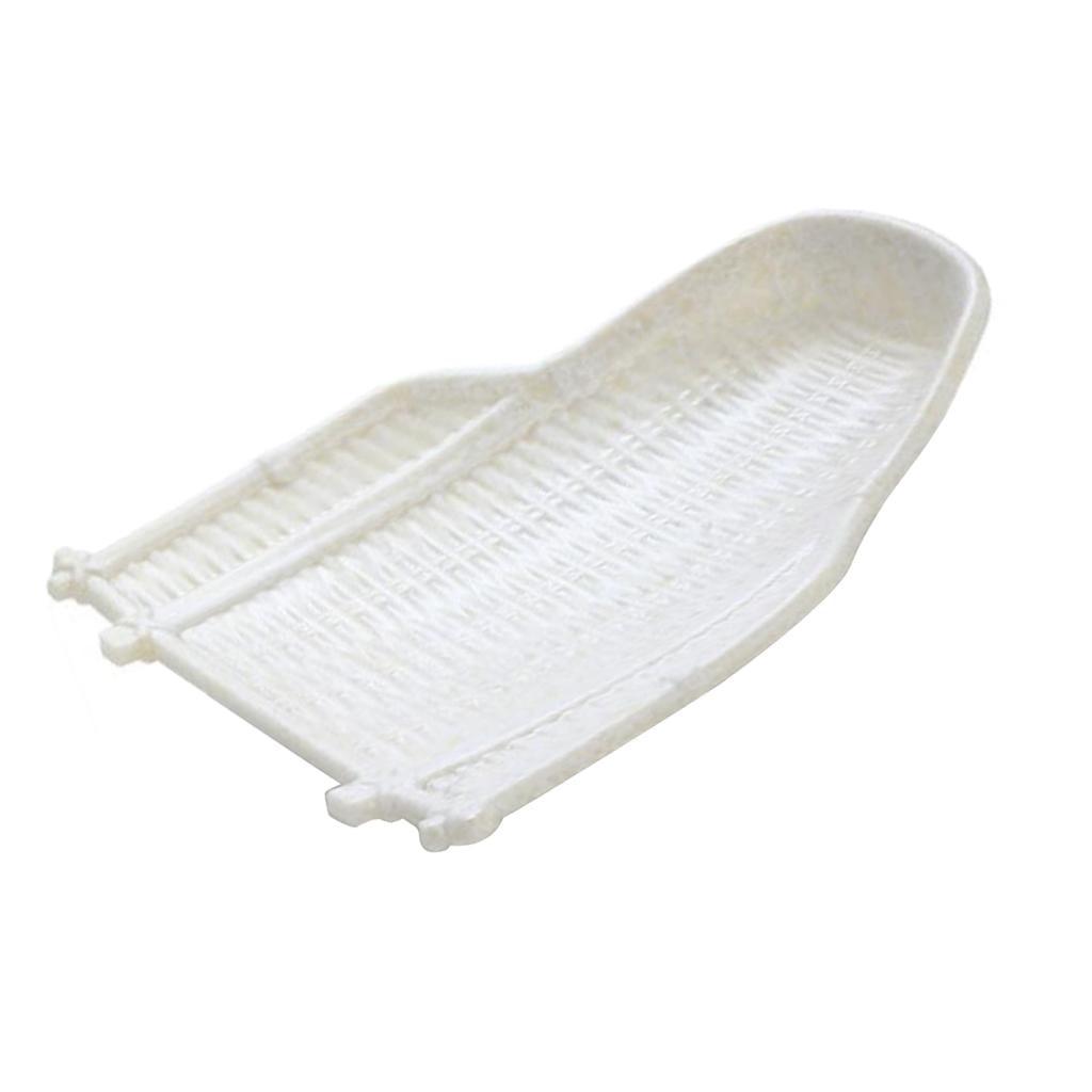 Maxbell Rattan Wicker Basket Hand Knitting Box Woven Container Vintage White 20cm - Aladdin Shoppers