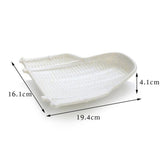 Maxbell Rattan Wicker Basket Hand Knitting Box Woven Container Vintage White 20cm - Aladdin Shoppers