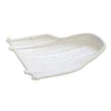 Maxbell Rattan Wicker Basket Hand Knitting Box Woven Container Vintage White 24cm - Aladdin Shoppers