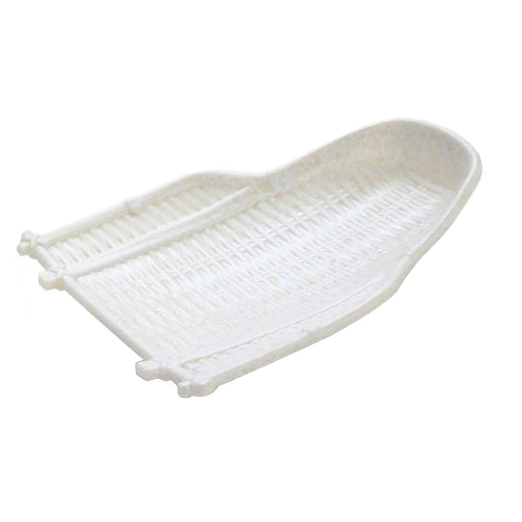 Maxbell Rattan Wicker Basket Hand Knitting Box Woven Container Vintage White 24cm - Aladdin Shoppers