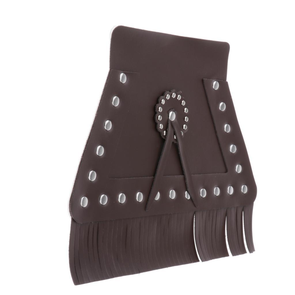 Maxbell Rear Motorcycle Fender Mud Flap Vintage Leather Mudguard Cover Brown - Aladdin Shoppers
