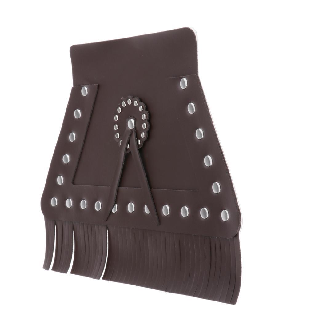Maxbell Rear Motorcycle Fender Mud Flap Vintage Leather Mudguard Cover Brown - Aladdin Shoppers