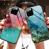 Maxbell Rear Tempered Glass Housing Case Cover for iPhone 11pro max (6.5'') Emerald - Aladdin Shoppers