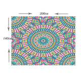 Maxbell Rectangle Digital Printed Decor Tablecloth Bohemia Round Blue - Aladdin Shoppers