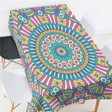 Maxbell Rectangle Digital Printed Decor Tablecloth Bohemia Round Blue - Aladdin Shoppers