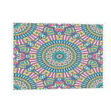 Maxbell Rectangle Digital Printed Decor Tablecloth Bohemia Round Blue - Aladdin Shoppers