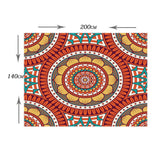 Maxbell Rectangle Digital Printed Decor Tablecloth Bohemia Round Red - Aladdin Shoppers