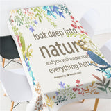 Maxbell Rectangle Digital Printed Decor Tablecloth Hand-painted Flowers and Birds - Aladdin Shoppers
