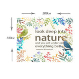 Maxbell Rectangle Digital Printed Decor Tablecloth Hand-painted Flowers and Birds - Aladdin Shoppers