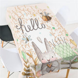 Maxbell Rectangle Table Cover Cloth Wipe Clean Party Tablecloth Covers Rabbit - Aladdin Shoppers