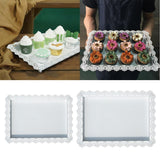 Maxbell Rectangular Serving Plate Cupcake Cake Dish Tray Kitchen Platter 36X26cm - Aladdin Shoppers