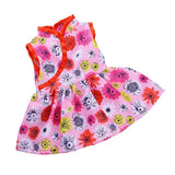 Maxbell Red Flower Printed Dress Clothes for 18'' Our Generation Dolls - Aladdin Shoppers
