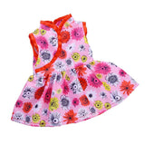 Maxbell Red Flower Printed Dress Clothes for 18'' Our Generation Dolls - Aladdin Shoppers