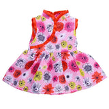 Maxbell Red Flower Printed Dress Clothes for 18'' Our Generation Dolls - Aladdin Shoppers