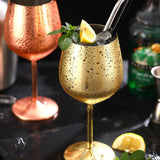 Maxbell Red Wine Glass Goblet Stainless Copper Plated Champagne Cup Drinking 500ML - Aladdin Shoppers