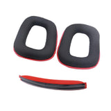 Maxbell Replacement Ear Pads Cushions + Headband Pad For Logitech G430 G930 red - Aladdin Shoppers