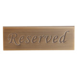 Maxbell Reserved Signs for Hotel Restaurant Bar Club - Stainless Steel - Aladdin Shoppers